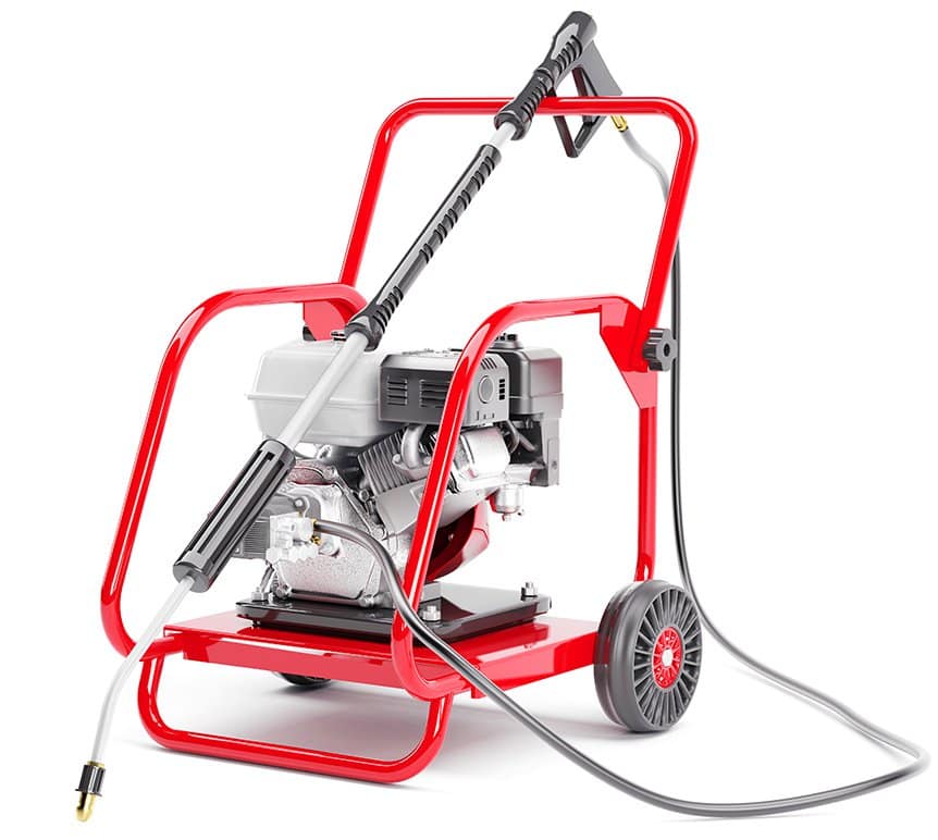 Professional pressure washing equipment